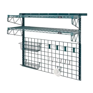 688-SGK5624481P 56" Store Grid Wire Wall Mounted Shelf, Green