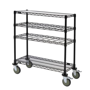 688-WRC1448WSBK Rectangular Dessert Cart w/ Multi-Tiered Design - Black