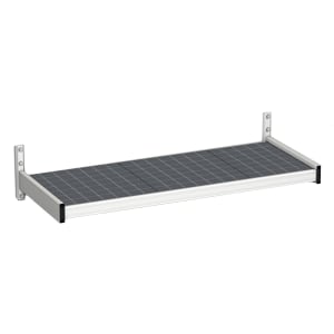 197-WSB47S Solid Wall Mount Shelf, 47"W x 18"D, Aluminum