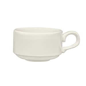 706-HL11400 13 oz Round Rolled Edge Soup Mug w/ Handle - China, Ivory
