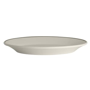 706-HL1581743 15 5/8" x 11 3/8" Oval Black Line Platter - China, Ivory