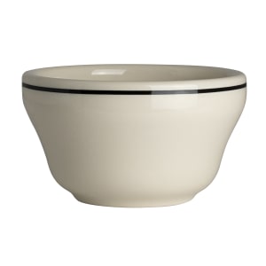 706-HL1011743 7 1/2 oz Round Black Line Bouillon Cup - China, Ivory