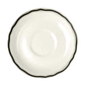 706-HL580847 5 5/8" Round Styleline Saucer - China, Black