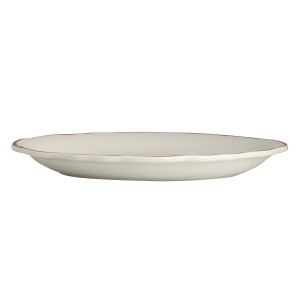 706-HL5230866 7 3/4" x 6 5/8" Oval Styleline Platter - China, Maroon