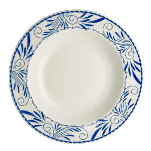 706-HL38041008 20 oz Round Blue Mex Pasta Bowl - China, Ivory