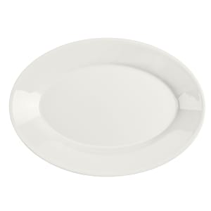 706-HL15610000 12 1/2" x 8 3/4" Oval Arctic White Platter - China, White