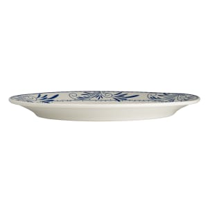 706-HL15841008 15 5/8" x 11 3/8" Oval Blue Mex Platter - China, Ivory