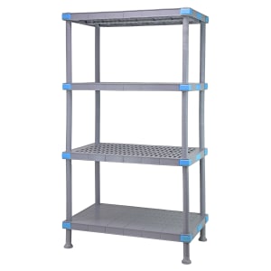 688-QP216086V3S1 Millenia™ Vented/Solid Shelving Unit - 4 Shelves, 60"L x 21"W x 86"H