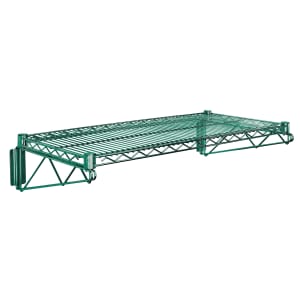 688-WDWB1836P Wire Wall Mounted Shelf, 36"W x 18"D, Green