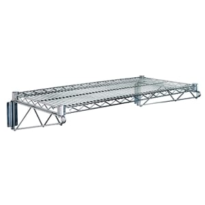 688-WDWB1848GY Wire Wall Mounted Shelf, 48"W x 18"D, Gray