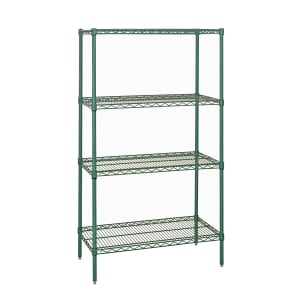 688-WR632436P 36" NSF 4-Tier Epoxy Coated Wire Shelf Kit - 24"W, 63"H