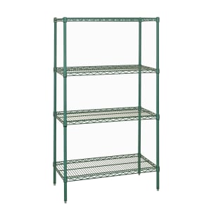 688-WR542448P 48" NSF 4-Tier Heavy-Duty Epoxy Coated Wire Shelving Unit - 24"W, 54"H