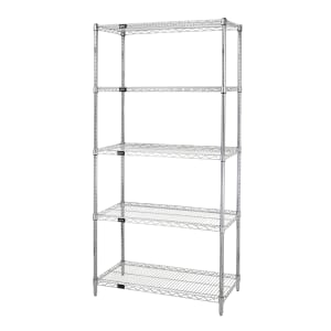 688-WR631236C5 Chrome Wire Shelf Kit - 36"L x 12"W x 63"H