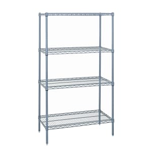 688-WR741424GY Epoxy Coated Wire Shelf Kit - 24"L x 14"W x 74"H