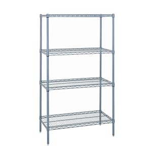 688-WR741842GY Epoxy Coated Wire Shelf Kit - 42"L x 18"W x 74"H
