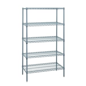 688-WR742448GY5 Epoxy Coated Wire Shelf Kit - 48"L x 24"W x 74"H