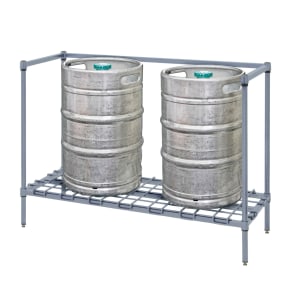 688-186034DGY (1) Level Keg Rack w/ (3) Keg Capacity, 60" x 18" x 34"
