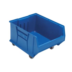 688-QUS965MOBBL Hulk Mobile Stack Shelf Container - 23 7/8" x 18 1/4", Blue