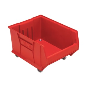 688-QUS965MOBRD Hulk Mobile Stack Shelf Container - 23 7/8" x 18 1/4", Red