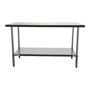 212-41824602R 60" 18 ga Work Table w/ Undershelf & 400 Series Stainless Top, 1 1/8"...