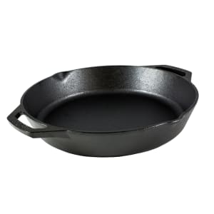 261-L10SKL 12 5/8" Round Seasoned Cast Iron Skillet w/ Handles