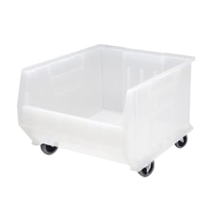 688-QUS964MOBCL Hulk Mobile Stack Shelf Container - 23 7/8" x 16 1/2", Clear