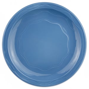 024-903032011 10 1/4" Round Plate w/ Cantina Carved Pattern & Shape, Flint Body, Blueberry