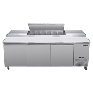 763-MVPP92HC 92 4/5" V-Series Pizza Prep Table w/ Refrigerated Base, 115v