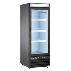 763-MXM116FBHC 25" X-Series One Section Display Freezer w/ Swing Door - Bottom Mount Compressor, Black, 120v