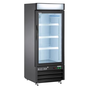 763-MXM112FBHC 25" X-Series One Section Display Freezer w/ Swing Door - Bottom Mount Compressor, Black, 120v