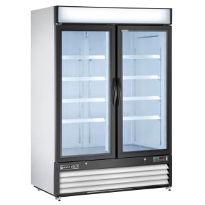 763-MXM248RHC 54" X-Series Two Section Glass Door Merchandiser - (2) Left/Right Hinge Doors, White, 120v