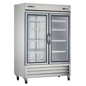 763-MXCR49GDHC 55 3/10" X-Series Two Section Reach In Refrigerator, (2) Left/Right Hinge Glass Doors, 120v