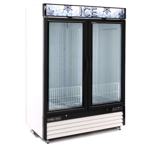 763-MXM248FHCICE 48" X-Series Indoor Ice Merchandiser w/ (117) 8 lb Bag Capacity - Glass Door, White, 120v