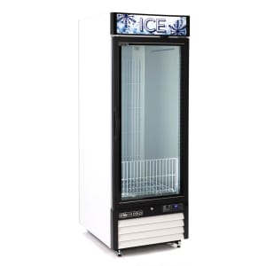 763-MXM123FHCICE 27" X-Series Indoor Ice Merchandiser w/ (54) 8 lb Bag Capacity - Glass Door, White, 120v
