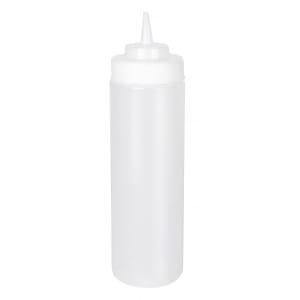 907-SBW24C 24 oz Squeeze Bottle w/ Natural Cone Tip, Polyethylene, Clear