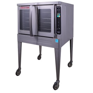 015-DFG100SINGLENG Single Full Size Natural Gas Convection Oven - 25" Legs, 55,000 BTU 