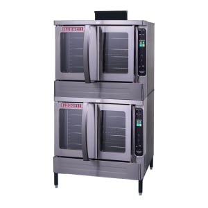 015-DFG200DBLLP Bakery Depth Double Full Size Liquid Propane Gas Convection Oven - 120,000 BTU