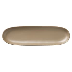 192-DRI11S 13 1/4" x 4" Oblong Driftstone Tray - Porcelain, Sand