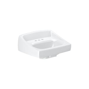568-3873003 Wall Mount Commercial Hand Sink w/ 8 1/4"D Bowl