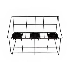 766-A035 3 Position Airpot Rack w/ Drip Tray - Wire, Black