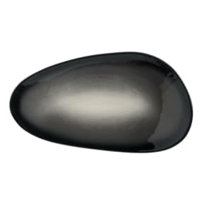 192-PEB9O 13 1/2" x 7 1/2" Oblong Pebblebrook Tray - Porcelain, Obsidian