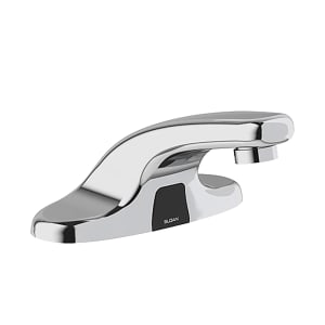 568-3315025BT Optima® Deck Mount Electronic Faucet - 4" Centers, Fixed Spout, Battery Operated