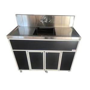 570-PSE2001LA 52 1/4"H Portable Sink w/ 12"D Bowl, Hot & Cold Water