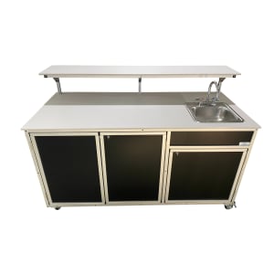 570-FSC002 66" Food Cart w/ 5 1/2"D Sink & Serving Shelf