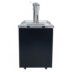 711-MDD23WEA 25" Dual Zone Wine Dispenser w/ (4) 1/6 Size Keg Capacity - (1) Column & (2) Taps, Black, 115v