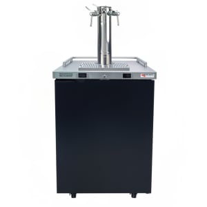 711-MDD23WEB 25" Dual Zone Wine Dispenser w/ (4) 1/6 Size Keg Capacity - (1) Column & (3) Taps, Black, 115v
