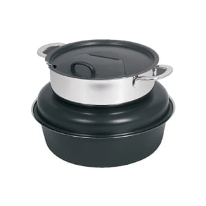 315-23858976 6 qt Soup Tureen - Induction Ready, Titanium w/ Gold Accents