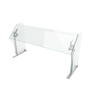 315-VG3P48 48" Portable Food Shield - Free-Standing, Adjustable, Glass/Aluminum