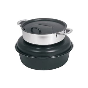 315-2385886 6 qt Soup Tureen - Induction Ready, Titanium w/ Black Pearl Accents