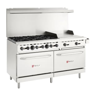 290-WX60F6B24GP 60" 6 Burner Gas Range w/ Griddle & (2) Standard Ovens, Liquid Propane